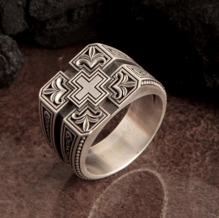 Christianartworkshop Bold & Detailed Style Intricate Gothic Cross Ring Religious Jewelry - image 3