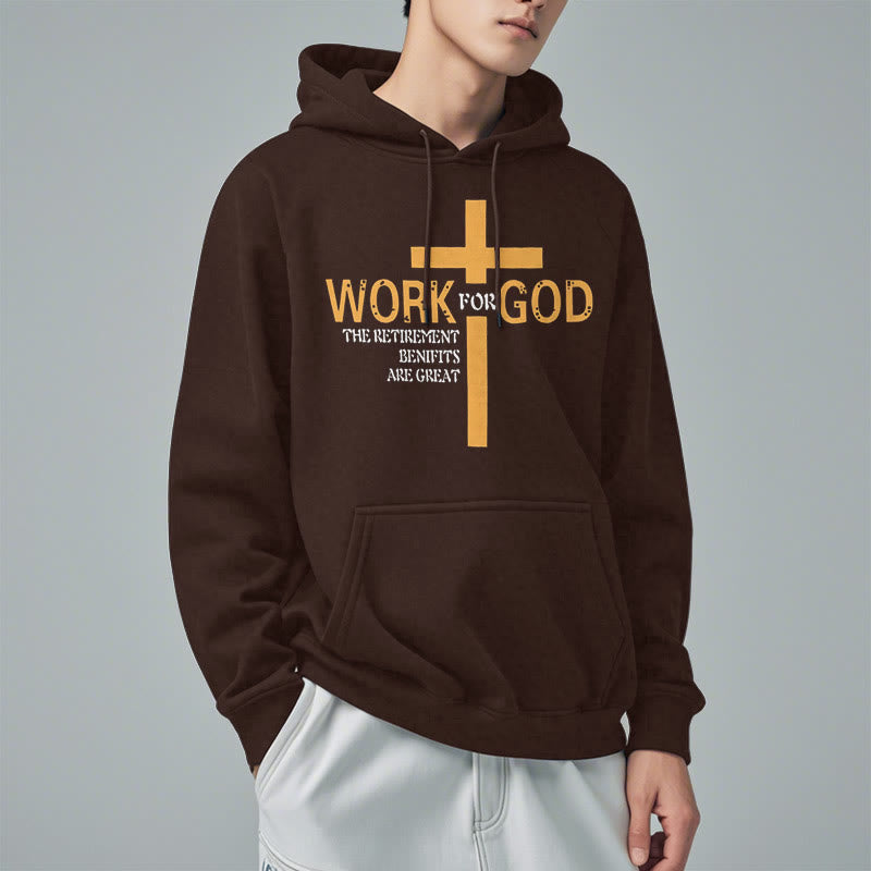 Christianartworkshop Classic Style Cross Work For God Fleece Lined Polyester Hoodie - image 18