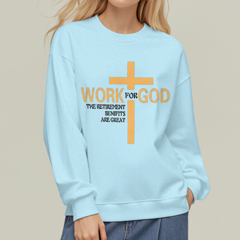 Christianartworkshop Classic Style Cross Work For God Fleece Lined Polyester Sweatshirt - image 28