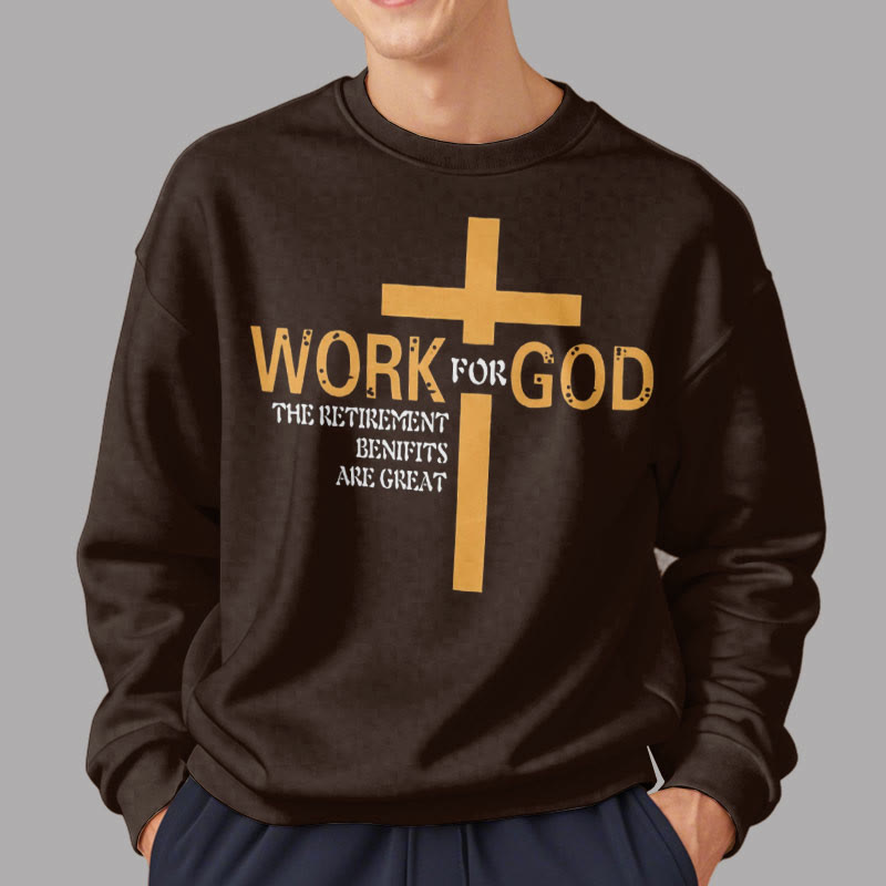 Christianartworkshop Classic Style Cross Work For God Fleece Lined Polyester Sweatshirt - image 19