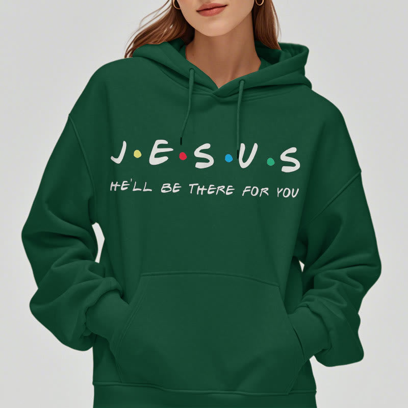 Christianartworkshop Modern Style Jesus He'll Be There For You Fleece Lined Polyester Hoodie - image 23