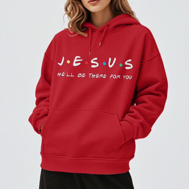 Christianartworkshop Modern Style Jesus He'll Be There For You Fleece Lined Polyester Hoodie - image 37