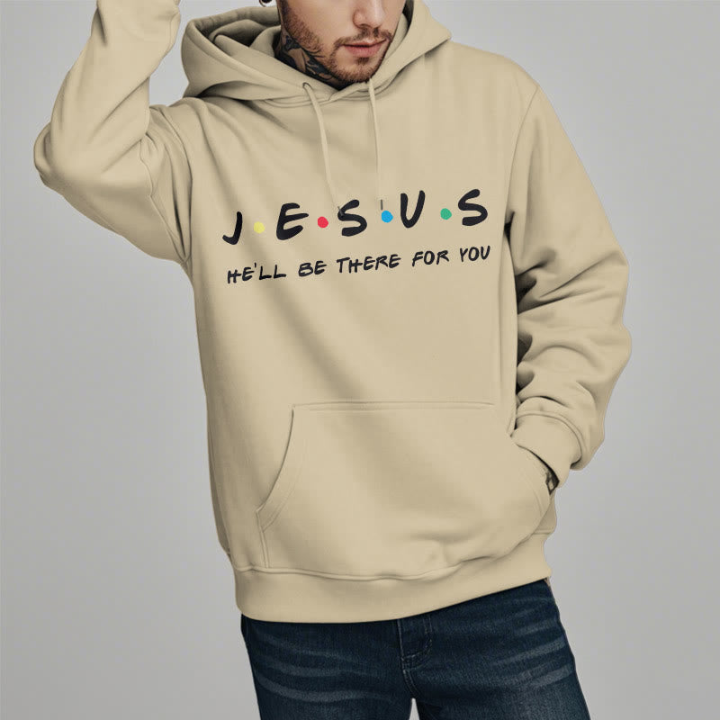 Christianartworkshop Modern Style Jesus He'll Be There For You Fleece Lined Polyester Hoodie - image 14
