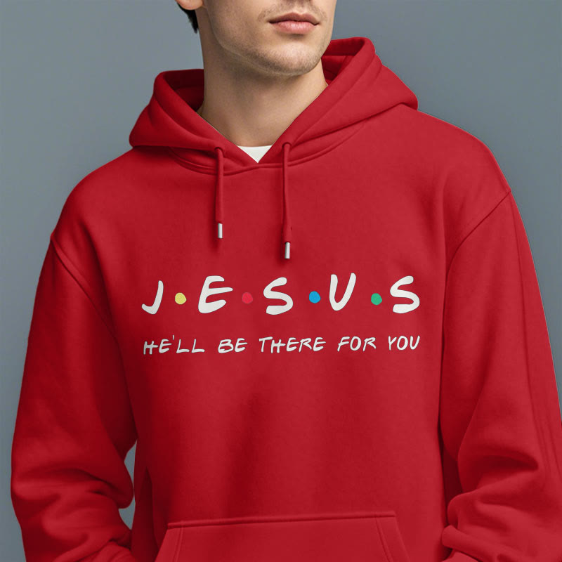Christianartworkshop Modern Style Jesus He'll Be There For You Fleece Lined Polyester Hoodie - image 39