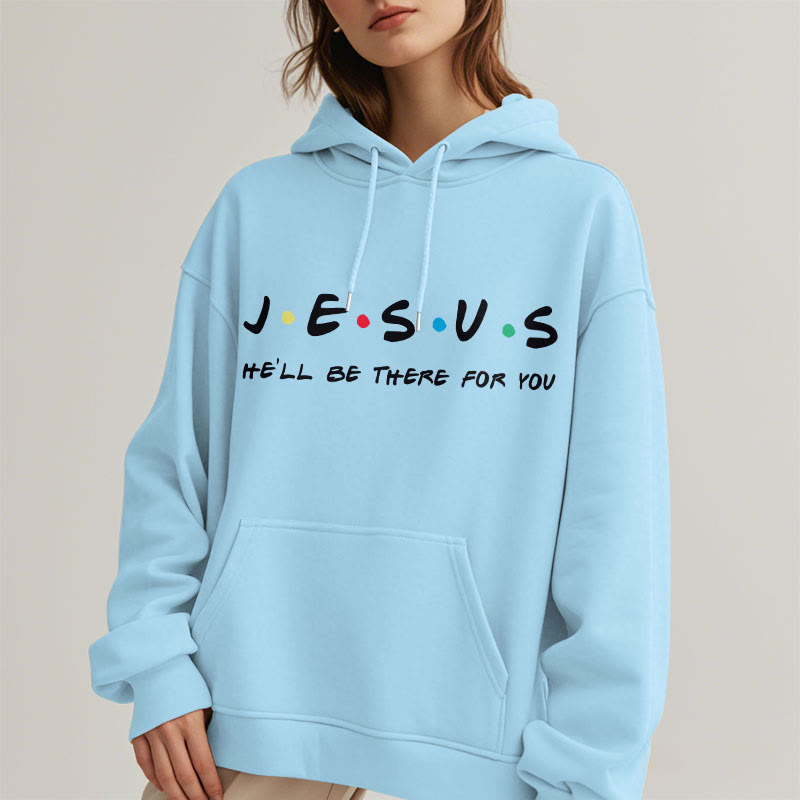 Christianartworkshop Modern Style Jesus He'll Be There For You Fleece Lined Polyester Hoodie - image 27