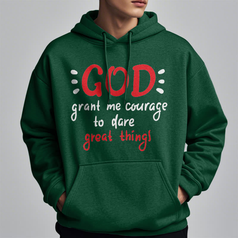 Christianartworkshop Modern Style God Grant Me Courage Fleece Lined Polyester Hoodie - image 23