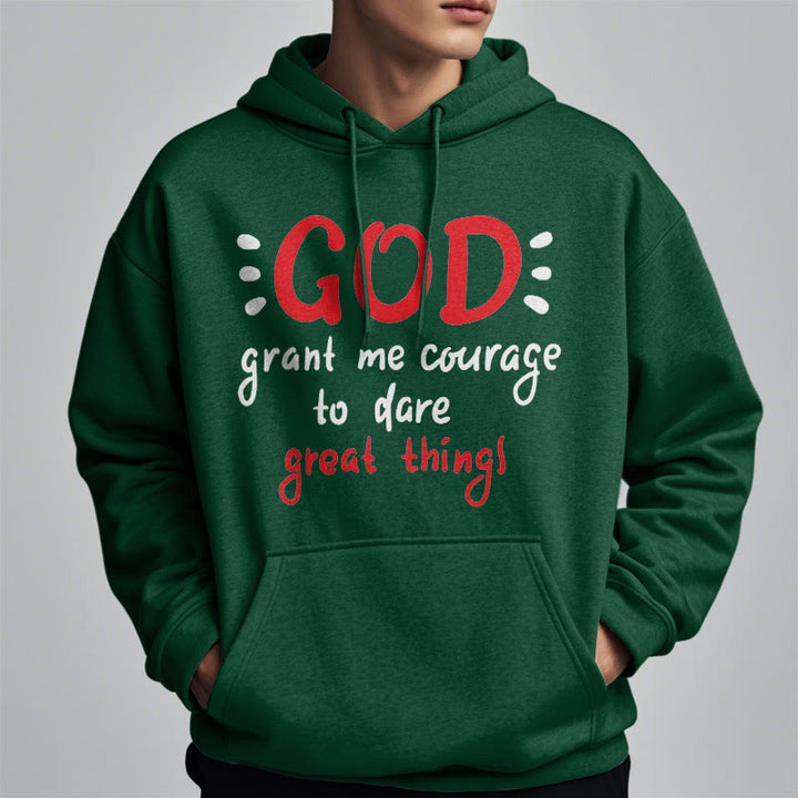 Christianartworkshop Modern Style God Grant Me Courage Fleece Lined Polyester Hoodie - image 23