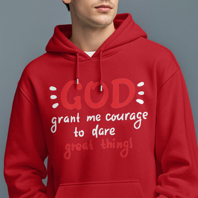 Christianartworkshop Modern Style God Grant Me Courage Fleece Lined Polyester Hoodie - image 39