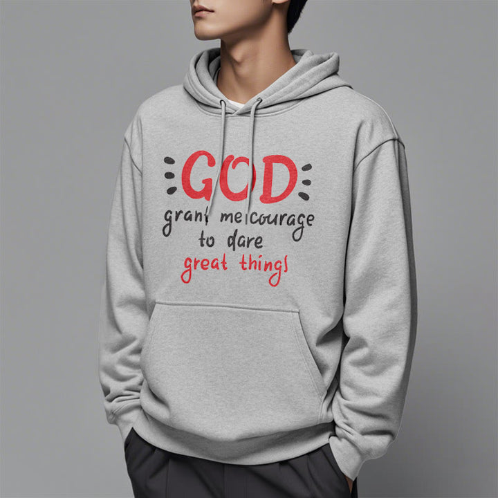 Christianartworkshop Modern Style God Grant Me Courage Fleece Lined Polyester Hoodie - image 33