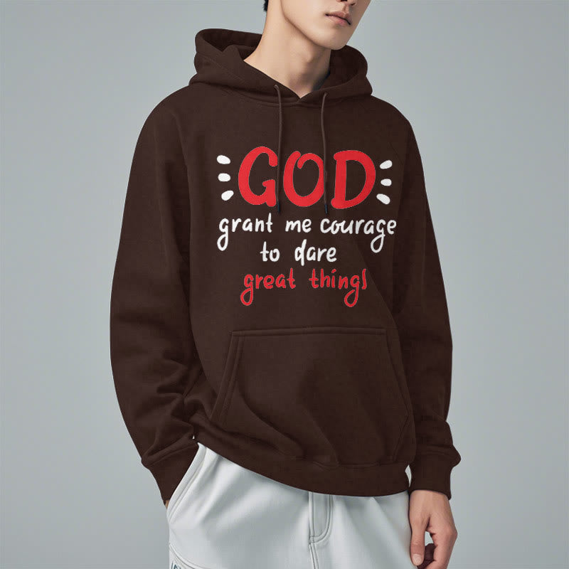 Christianartworkshop Modern Style God Grant Me Courage Fleece Lined Polyester Hoodie - image 19