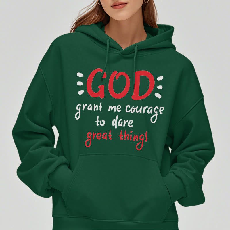 Christianartworkshop Modern Style God Grant Me Courage Fleece Lined Polyester Hoodie - image 24