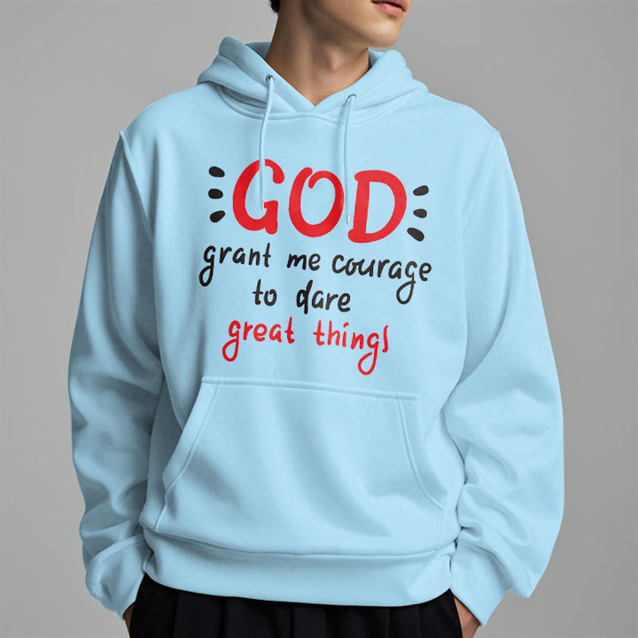 Christianartworkshop Modern Style God Grant Me Courage Fleece Lined Polyester Hoodie - image 29
