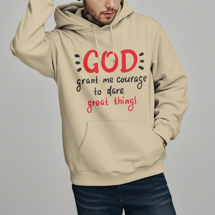 Christianartworkshop Modern Style God Grant Me Courage Fleece Lined Polyester Hoodie - image 13