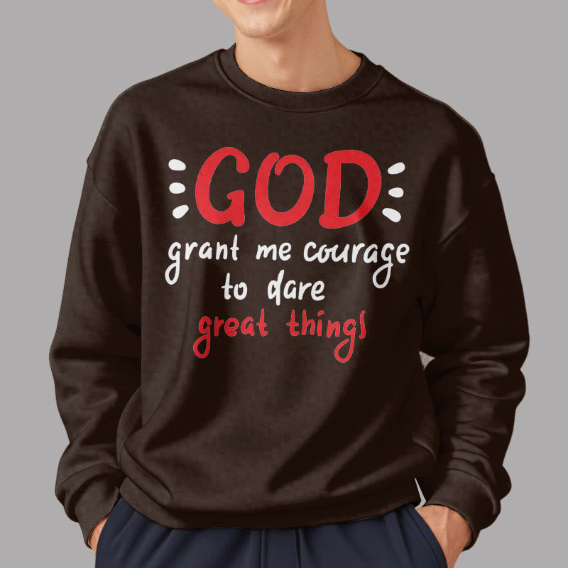 Christianartworkshop Modern Style God Grant Me Courage Fleece Lined Polyester Sweatshirt - image 19