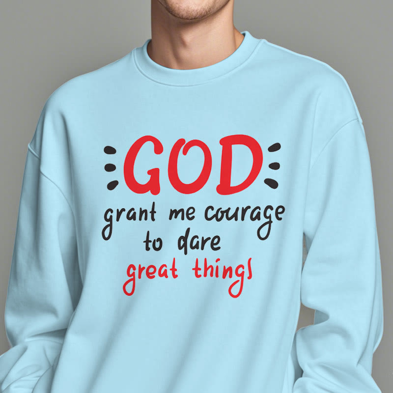 Christianartworkshop Modern Style God Grant Me Courage Fleece Lined Polyester Sweatshirt - image 29