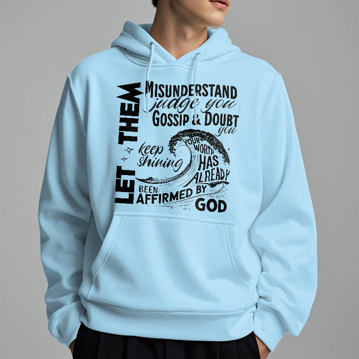 Christianartworkshop Modern Style Affirmed By God Fleece Lined Polyester Hoodie - image 28