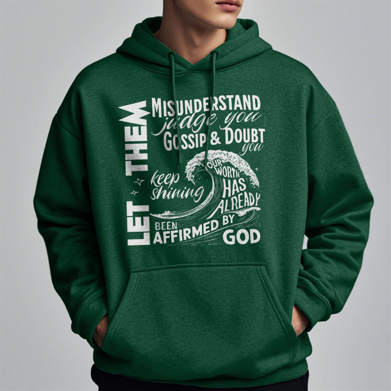 Christianartworkshop Modern Style Affirmed By God Fleece Lined Polyester Hoodie - image 24