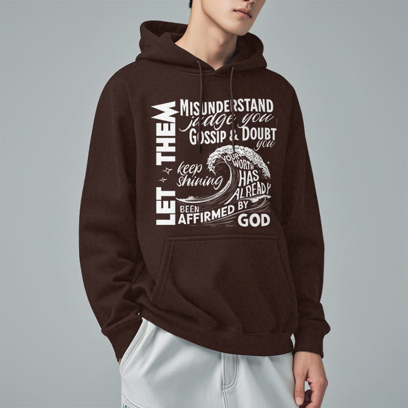 Christianartworkshop Modern Style Affirmed By God Fleece Lined Polyester Hoodie - image 18