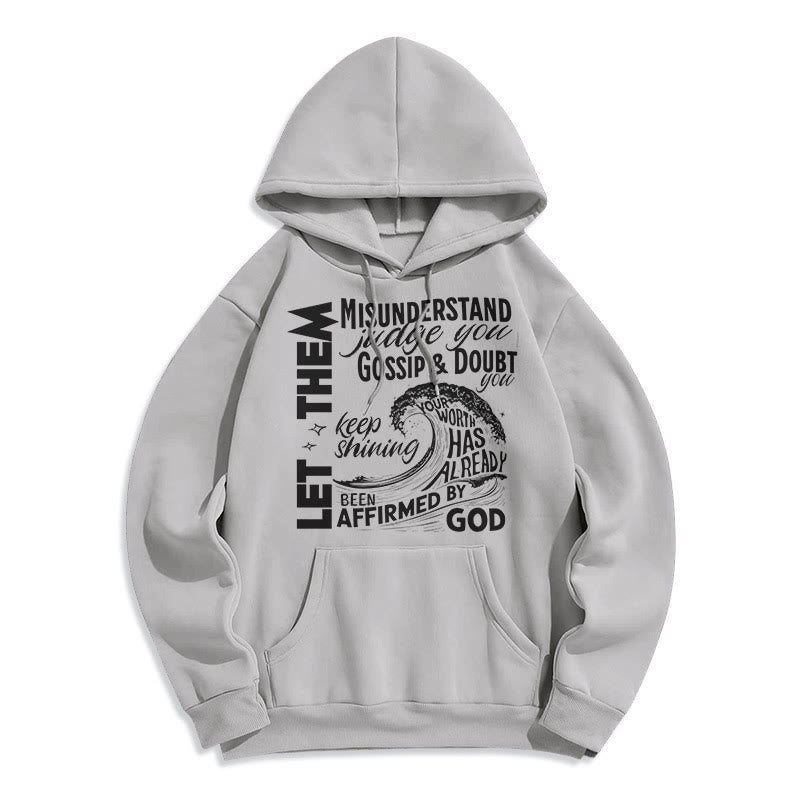 Christianartworkshop Modern Style Affirmed By God Fleece Lined Polyester Hoodie - Grey - 2XL - image 31