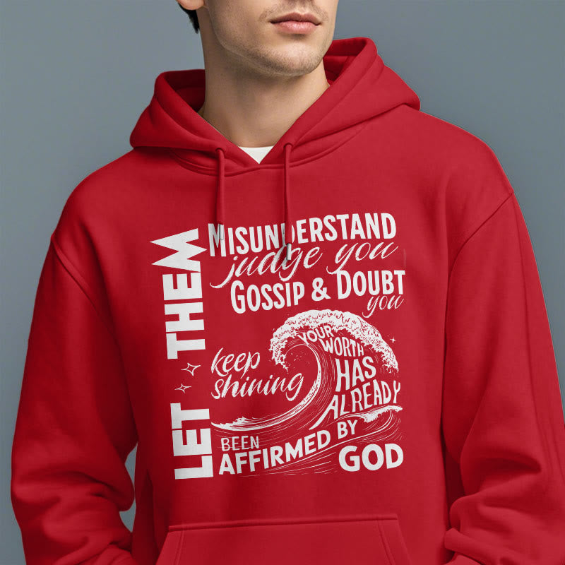 Christianartworkshop Modern Style Affirmed By God Fleece Lined Polyester Hoodie - image 38