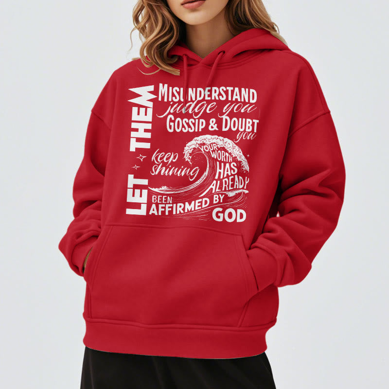 Christianartworkshop Modern Style Affirmed By God Fleece Lined Polyester Hoodie - image 39