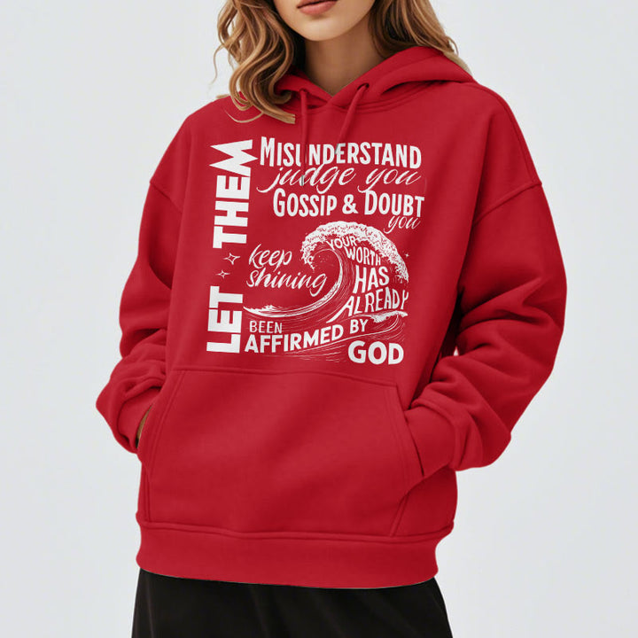 Christianartworkshop Modern Style Affirmed By God Fleece Lined Polyester Hoodie - image 39