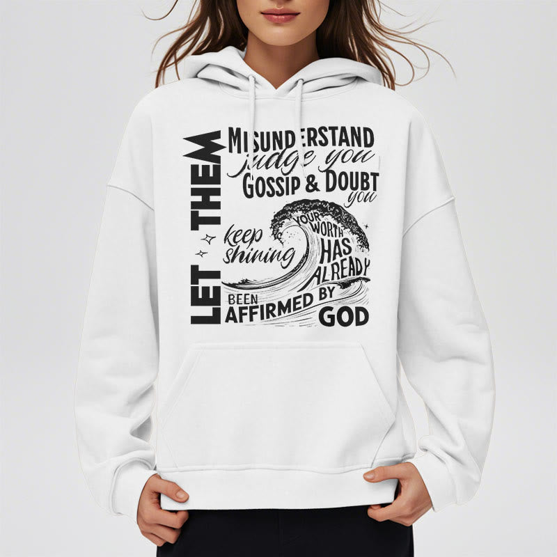 Christianartworkshop Modern Style Affirmed By God Fleece Lined Polyester Hoodie - image 14