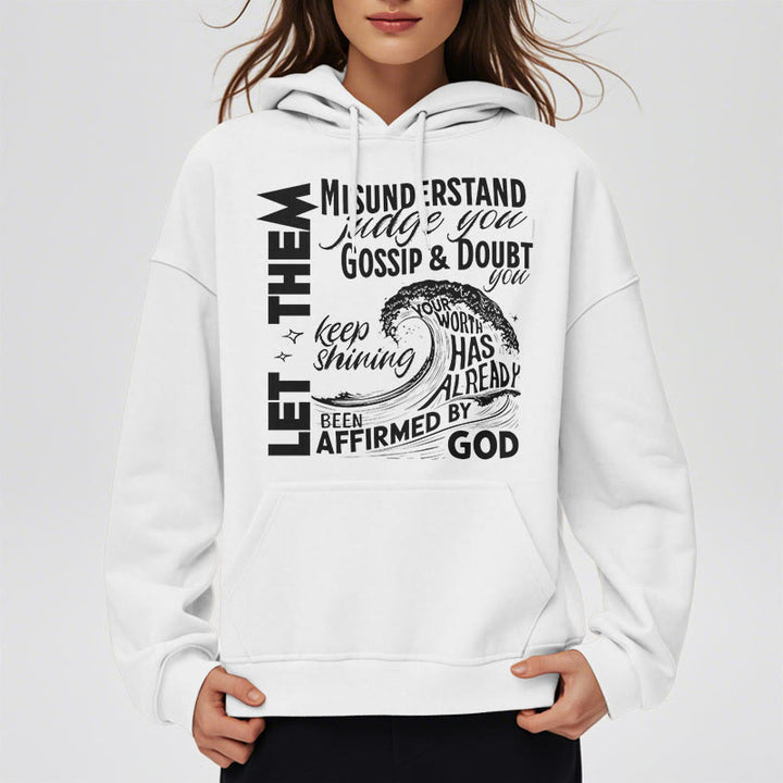 Christianartworkshop Modern Style Affirmed By God Fleece Lined Polyester Hoodie - image 14