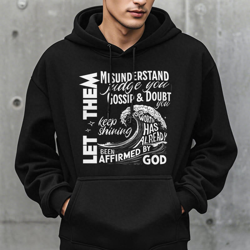 Christianartworkshop Modern Style Affirmed By God Fleece Lined Polyester Hoodie - image 9
