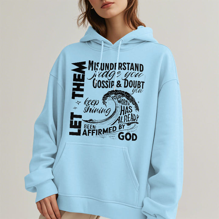 Christianartworkshop Modern Style Affirmed By God Fleece Lined Polyester Hoodie - image 29