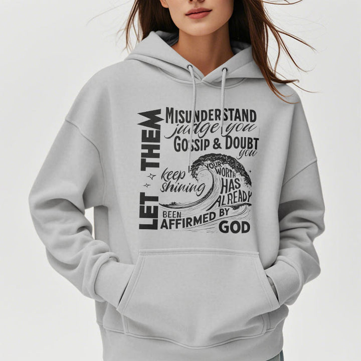 Christianartworkshop Modern Style Affirmed By God Fleece Lined Polyester Hoodie - image 34