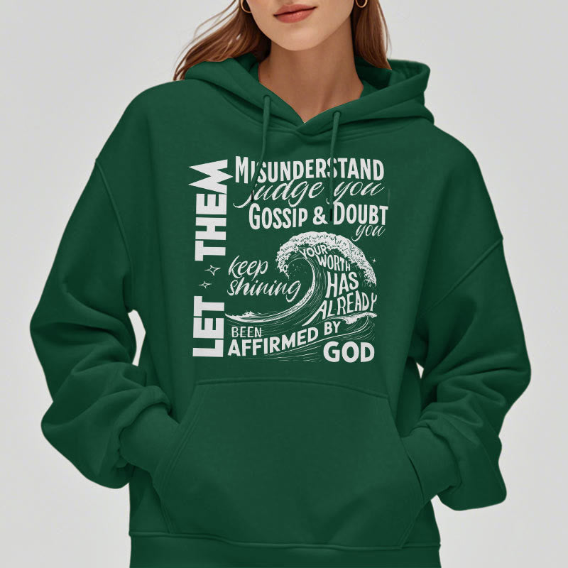 Christianartworkshop Modern Style Affirmed By God Fleece Lined Polyester Hoodie - image 23