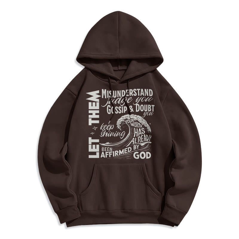 Christianartworkshop Modern Style Affirmed By God Fleece Lined Polyester Hoodie - Brown - 2XL - image 16