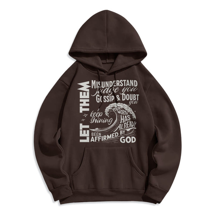 Christianartworkshop Modern Style Affirmed By God Fleece Lined Polyester Hoodie - Brown - 2XL - image 16