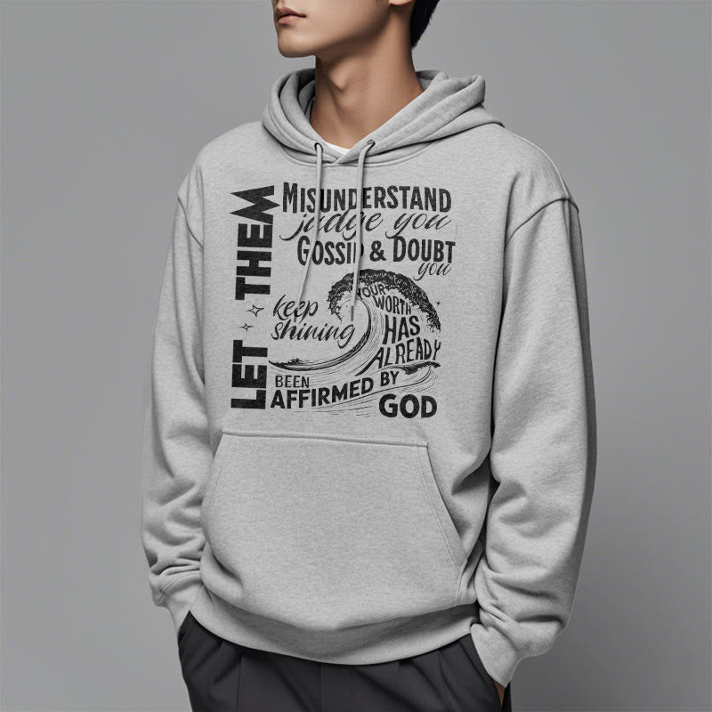 Christianartworkshop Modern Style Affirmed By God Fleece Lined Polyester Hoodie - image 33