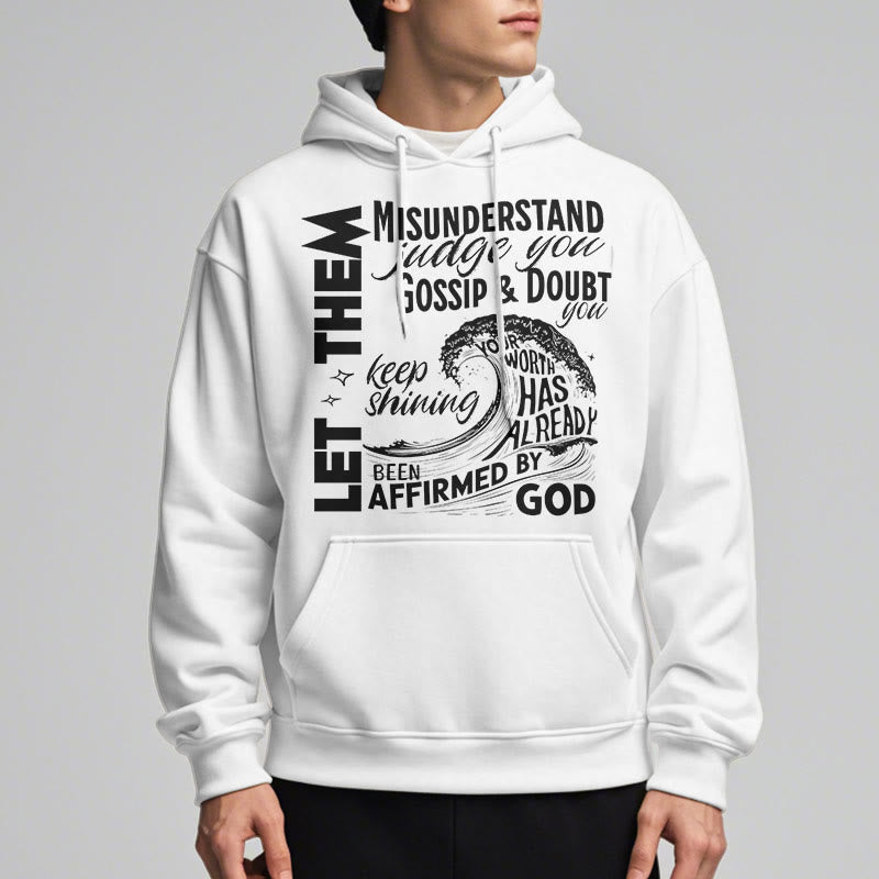 Christianartworkshop Modern Style Affirmed By God Fleece Lined Polyester Hoodie - image 13