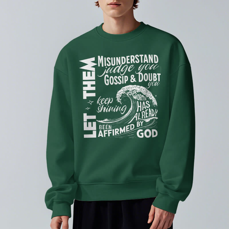 Christianartworkshop Modern Style Affirmed By God Fleece Lined Polyester Sweatshirt - image 23