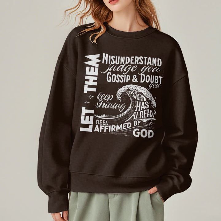 Christianartworkshop Modern Style Affirmed By God Fleece Lined Polyester Sweatshirt - image 19