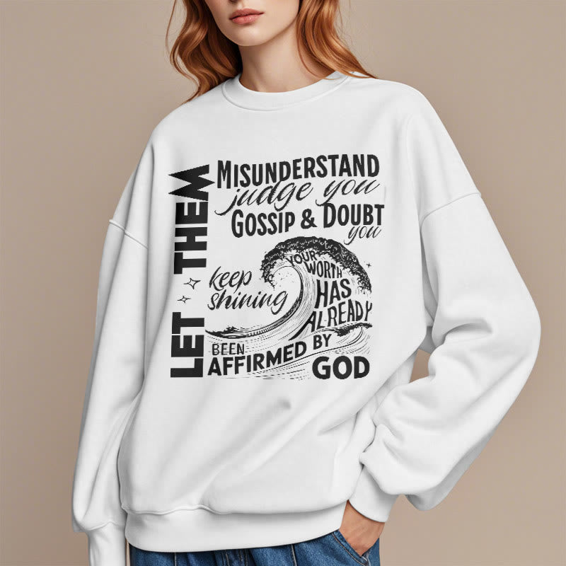 Christianartworkshop Modern Style Affirmed By God Fleece Lined Polyester Sweatshirt - image 13