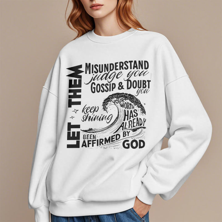 Christianartworkshop Modern Style Affirmed By God Fleece Lined Polyester Sweatshirt - image 13