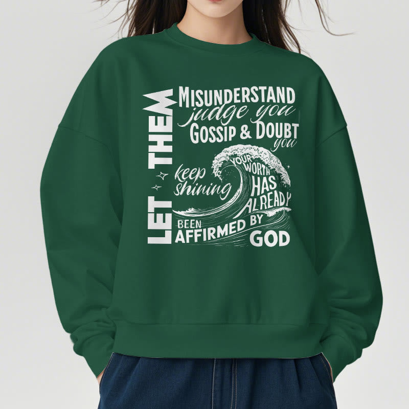 Christianartworkshop Modern Style Affirmed By God Fleece Lined Polyester Sweatshirt - image 24