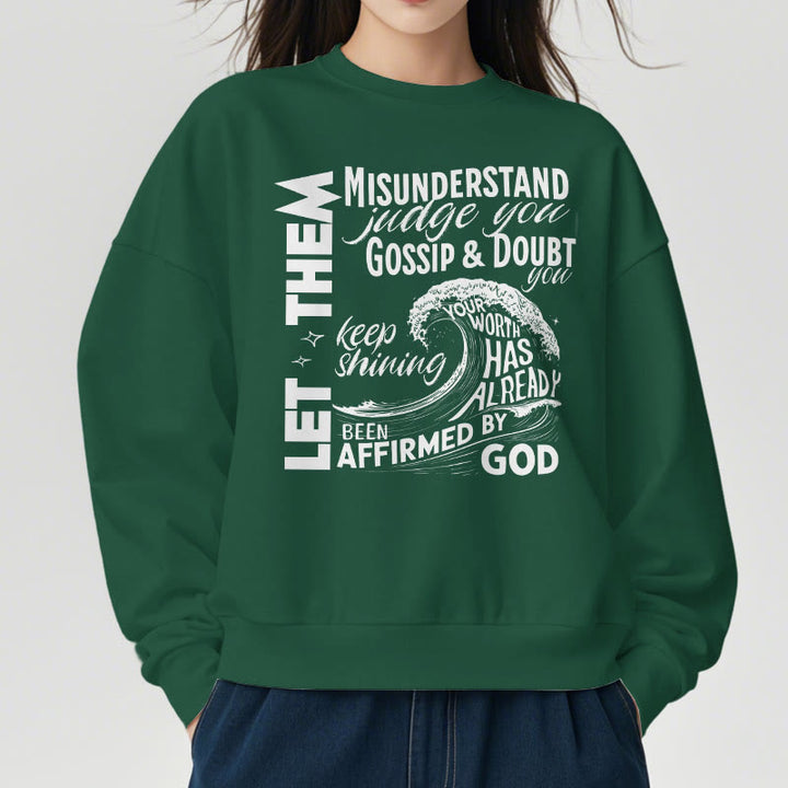 Christianartworkshop Modern Style Affirmed By God Fleece Lined Polyester Sweatshirt - image 24