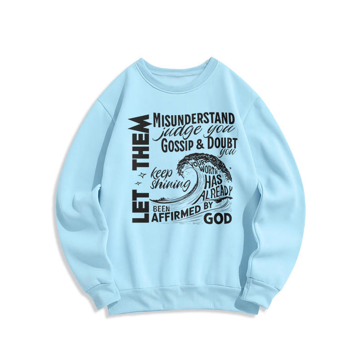 Christianartworkshop Modern Style Affirmed By God Fleece Lined Polyester Sweatshirt - Blue - 2XL - image 26