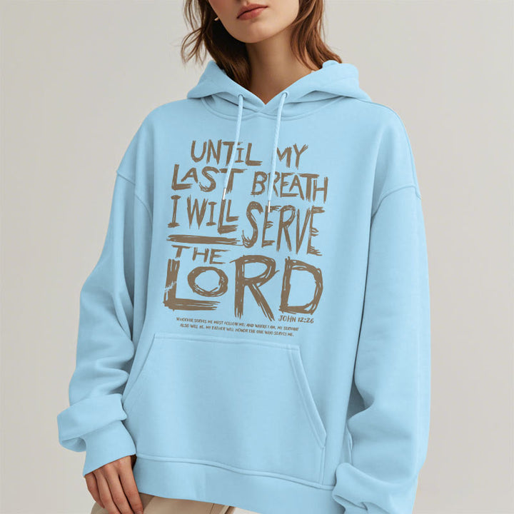 Christianartworkshop Quotation Style I Will Serve The Lord Fleece Lined Polyester Hoodie - image 22