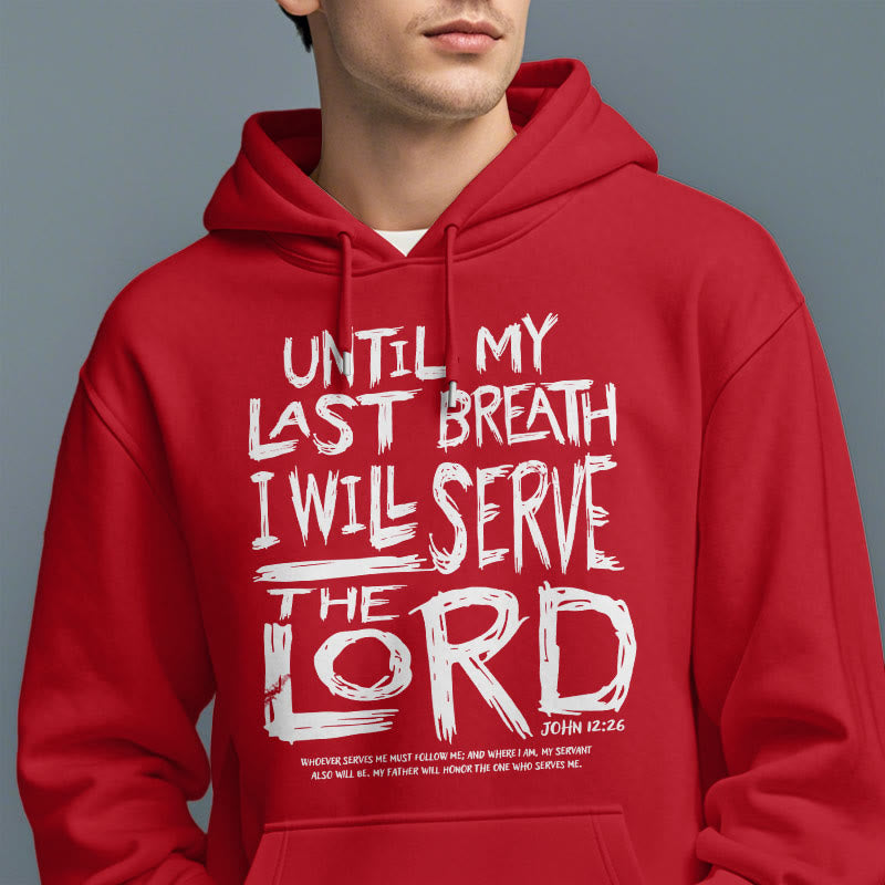Christianartworkshop Quotation Style I Will Serve The Lord Fleece Lined Polyester Hoodie - image 30