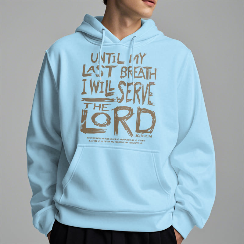 Christianartworkshop Quotation Style I Will Serve The Lord Fleece Lined Polyester Hoodie - image 23