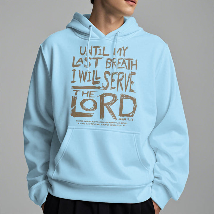 Christianartworkshop Quotation Style I Will Serve The Lord Fleece Lined Polyester Hoodie - image 23
