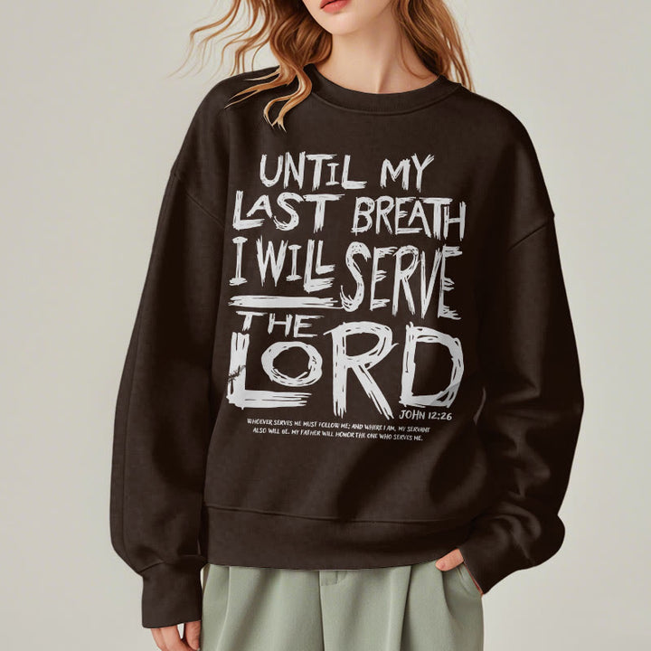 Christianartworkshop Quotation Style I Will Serve The Lord Fleece Lined Polyester Sweatshirt - image 19