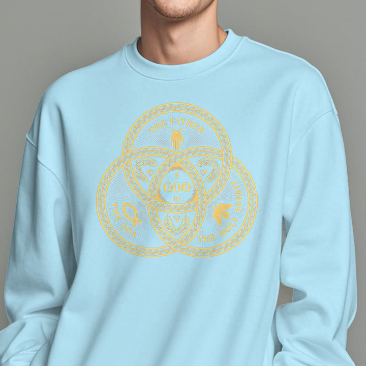 Christianartworkshop Classic Style Sacred Trinity Unity Fleece Lined Polyester Sweatshirt - image 29