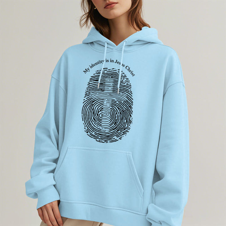 Christianartworkshop Classic Style My Identity Is In Jesus Christ Cross Fleece Lined Polyester Hoodie - image 27